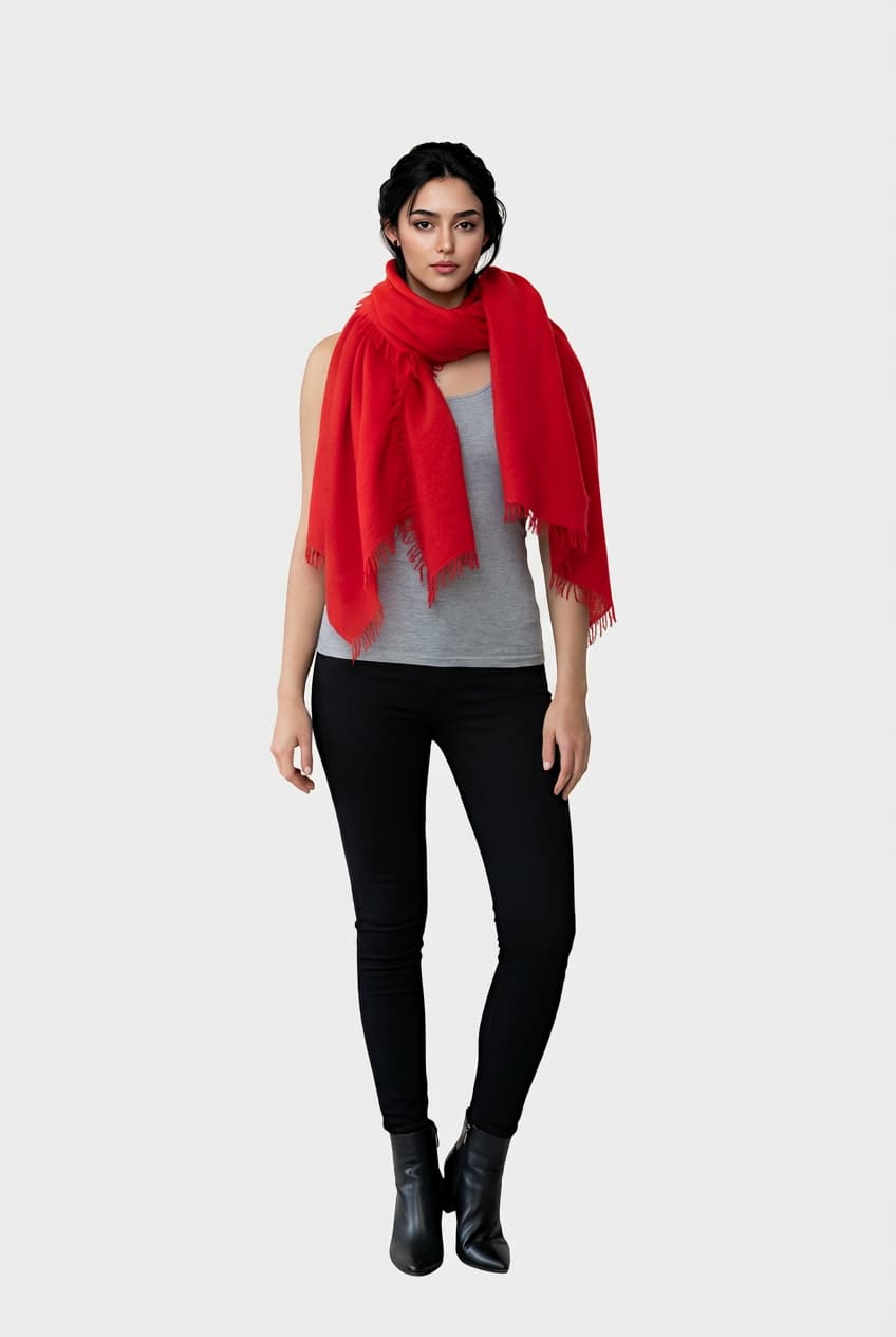 100% cashmere felted scarf handmade
