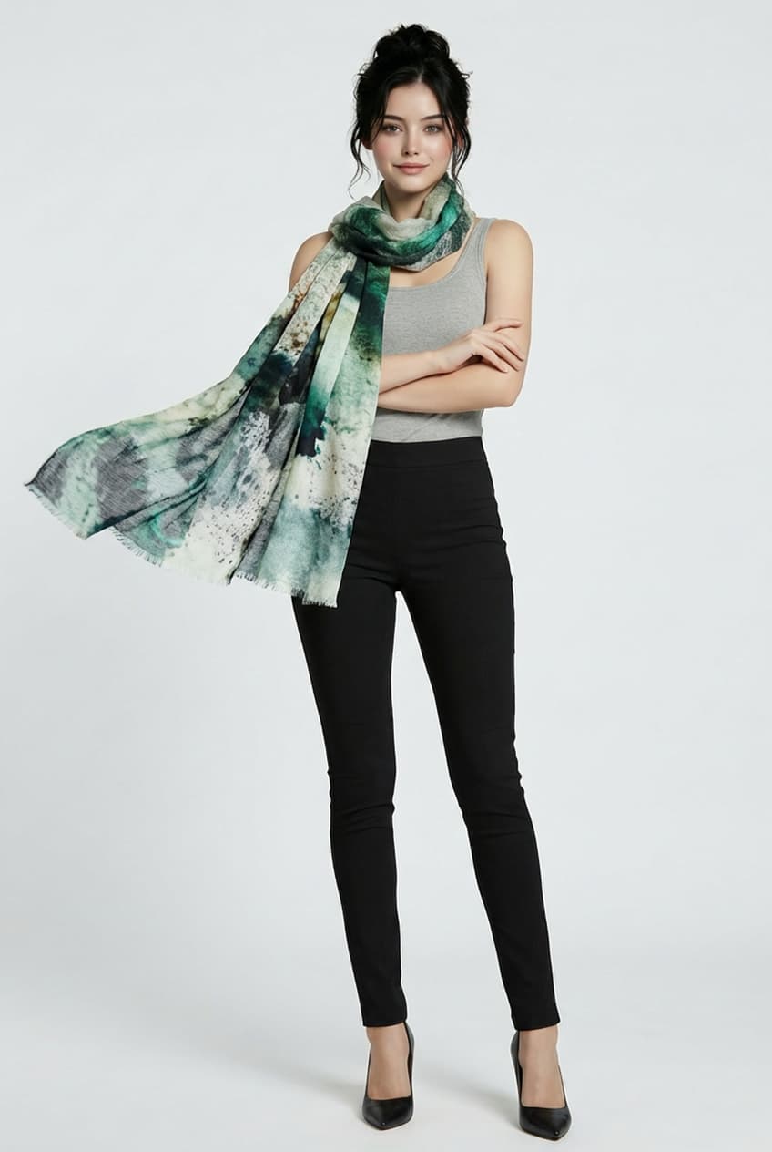 artistic cashmere scarf